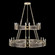 Mirage 24 Light Chandelier in Champagne/Brass/Pebble (48|100036611)