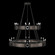Mirage 24 Light Chandelier in Black Iron/Nickel/Pebble (48|100036121)