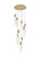 Aurora Nine Light Chandelier in Satin Gold and Clear (173|2089D24SG)