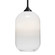 Besa Omega 12 Stem Pendant One Light Pendant in Black (74|1TTOMEGA12WHBK)