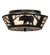 Bear On The Loose Two Light Flushmount in Textured Black (57|65607)