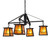 Bungalow Four Light Chandelier in Solar Black (57|275597)