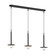 Nodes Three Light Linear Pendant in Midnight Black (454|KC1143MBK)