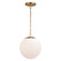 Linden One Light Pendant in Muted Brass (63|P0414)