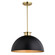 Devon One Light Pendant in Matte Black/Satin Brass (63|P0412)