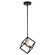 Deering One Light Mini Pendant in Matte Black and Satin Brass (63|P0401)