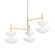 Evander LED Chandelier in Vintage Gold Leaf (68|47742VGLGSW)