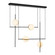 Tagliato LED Linear Pendant in Matte Black/Brushed Gold (452|LP302004MBBGUNV)