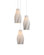 Posh Collection Three Light Pendant in White / Silver (142|90001271)