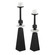 Ebon Glow Candleholders Set/2 in Black Wood (52|18231)