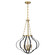 Mercer Four Light Pendant in Matte Black/Warm Brass (51|748664143)