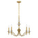 Champlain Five Light Chandelier in Warm Brass (51|113615322)