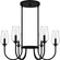 Viscount Six Light Chandelier in Matte Black (10|VSC5028MBK)