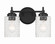 Claire Two Light Vanity in Flat Black (46|60502FB)