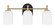 Council Three Light Vanity in Flat Black/Satin Brass (46|60303FBSB)