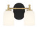 Council Two Light Vanity in Flat Black/Satin Brass (46|60302FBSB)