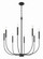 Traci Eight Light Chandelier in Flat Black (46|59828FB)