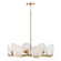 Oriya Eight Light Chandelier in Aged Brass (65|454682AD)