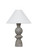 Cyrah One Light Table Lamp in Patina Brass/Ceramic Lunar Grey (67|PTL2529PBRCLG)