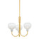 Estelle Three Light Chandelier in Aged Brass (428|H990803AGB)