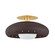 Kimber One Light Flush Mount in Aged Brass/Textured Bronze W/ Highlight (428|H1015501VGLTBZH)