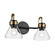 Farum Two Light Bath in Black (12|55154BKCLR)