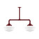 Schoolhouse Two Light Pendant in Vermillion (518|MSD02126T36)