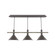 Raceway Three Light Linear Pendant in Bronze Matte w/Brushed Nickel (518|CHR4225796)