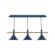 Raceway Three Light Linear Pendant in Navy w/Brushed Brass (518|CHR4225091)