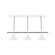 Raceway Three Light Linear Pendant in White w/Brushed Nickel (518|CHR4224496)