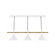 Raceway Three Light Linear Pendant in White w/Brushed Brass (518|CHR4224491)
