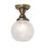 Revival Schoolhouse One Light Flushmount in Antique Brass (57|278330)