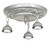 Three Light Semi-Flushmount Hardware in Light Sandstone (57|276623)