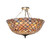 Tiffany Fishscale Three Light Semi-Flushmount in Brushed Nickel (57|275981)