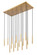 Forest LED Linear Chandelier in Modern Gold (224|919MP1217LMGLDLED)