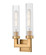 Beau Two Light Wall Sconce in Rubbed Brass (224|7402SRB)