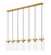 Fontaine Seven Light Linear Chandelier in Rubbed Brass (224|7002P57LRB)