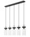 Fontaine Five Light Linear Chandelier in Matte Black (224|7002P55LMB)