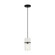 Marmor One Light Pendant in Matte Black + White Marble (423|C39901MB)