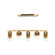 Refrax Five Light Chandelier in Aged Gold Brass (423|C37405AGAG)