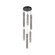 Bambu Six Light Chandelier in Matte Black + Smoked Glass (423|C30606MBSM)