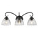 Audra Three Light Vanity in Matte Black (62|6952BA3BLKCLR)