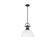 Duncan One Light Pendant in Matte Black (62|3604LBLKWHT)