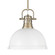 Duncan One Light Pendant in Aged Brass (62|3604LABWHT)