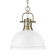Duncan One Light Pendant in Aged Brass (62|3602LABWHT)