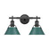 Orwell Two Light Vanity in Matte Black (62|3306BA2BLKGN)
