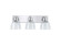Remy Three Light Vanity in Pewter (62|0314BA3CHCLR)