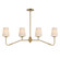 Durham Four Light Linear Chandelier in Natural Aged Brass (16|12697WTNAB)