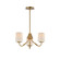 Durham Three Light Chandelier in Natural Aged Brass (16|12695WTNAB)
