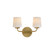 Durham Two Light Wall Sconce in Natural Aged Brass (16|12692WTNAB)